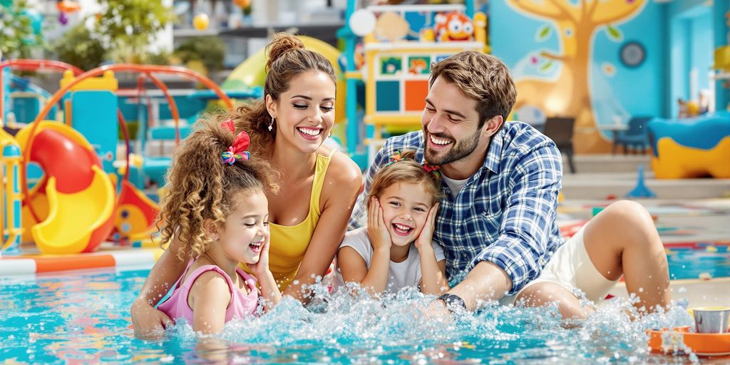 Familie im kinderfreundlichen Hotel in Berlin.